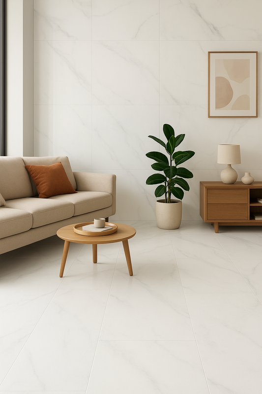 Snowdrift White Indoor Porcelain Tile
