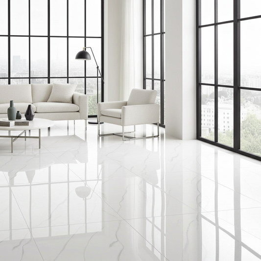 Snowdrift White Indoor Porcelain Tile