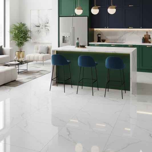 pianosa white indoor porcelain glossy tile