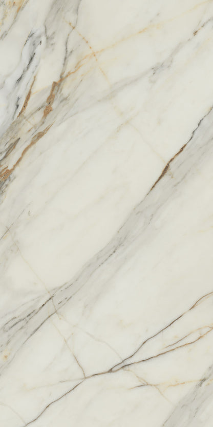 Villeroy and Boch Artic Gold 60x120 cm marble look, white tile with grey and gold veining