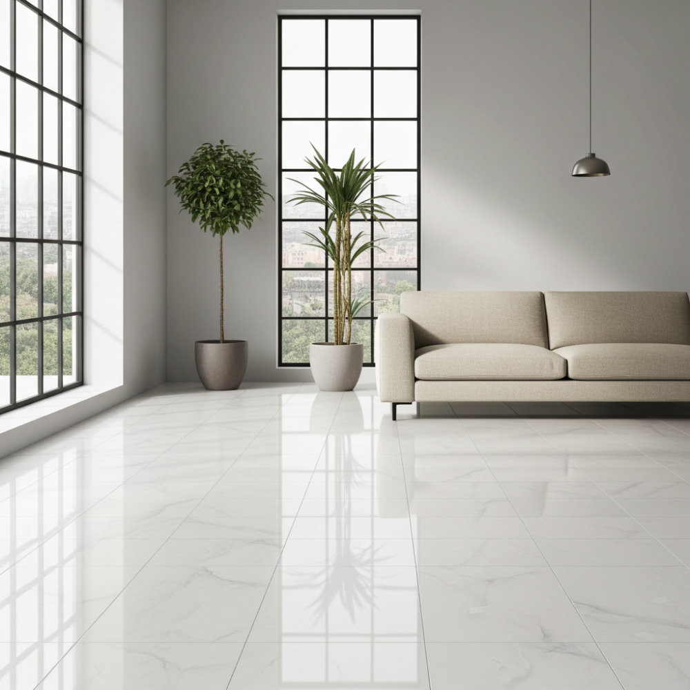 snow flake beige indoor glossy tile 60cmx120cm