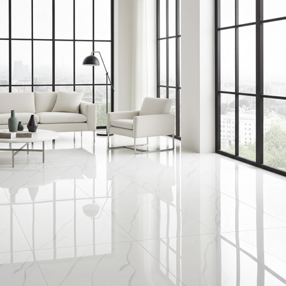 Snowdrift White Indoor Porcelain Tile